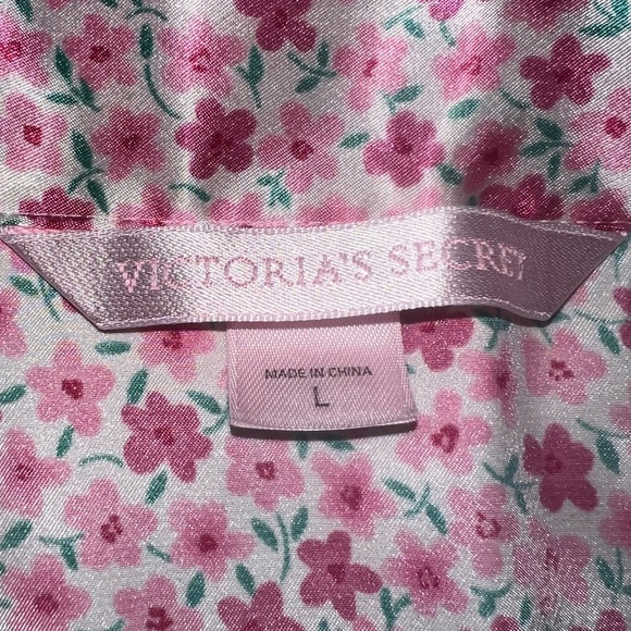 Victoria's Secret Pink🌸Floral Button Down Sleeveless Shorts Pajama Set Large - Picture 10 of 10